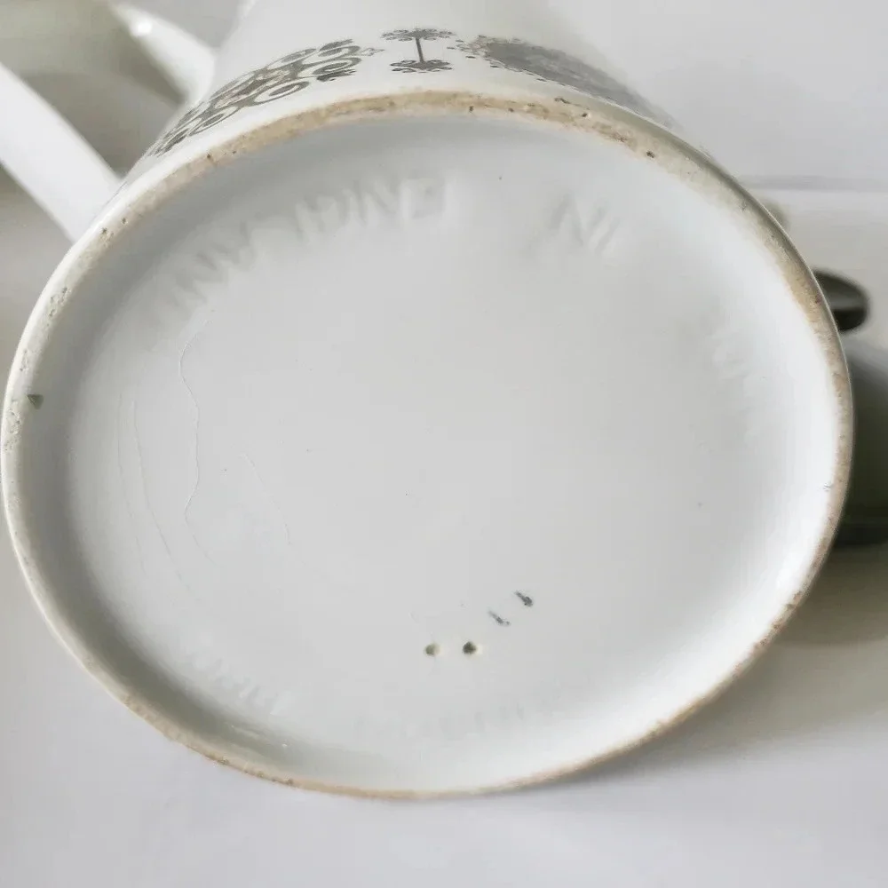 Vintage 1960s Johnston Brothers Large Green/White Coffee/Tea Pot. - Picture 11 of 12